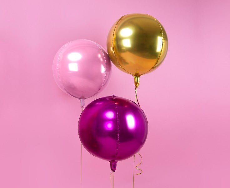 Фолиев Балон Сфера, Светло Розово, 40см - Party Design