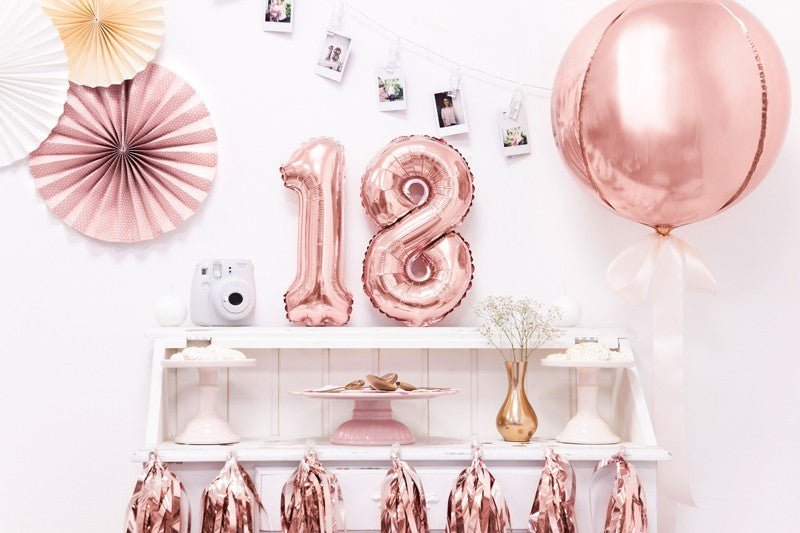 Фолиев Балон Сфера, Розово Злато, 40см - Party Design