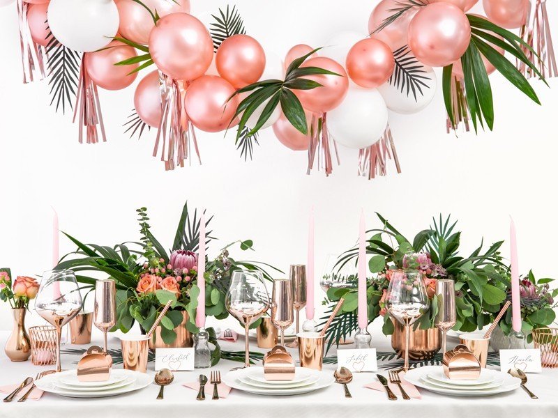 Латексови Балони Металик, Розово Злато 12см - Party Design