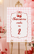 Персонализирана табела за рожден ден с череши - Party Design