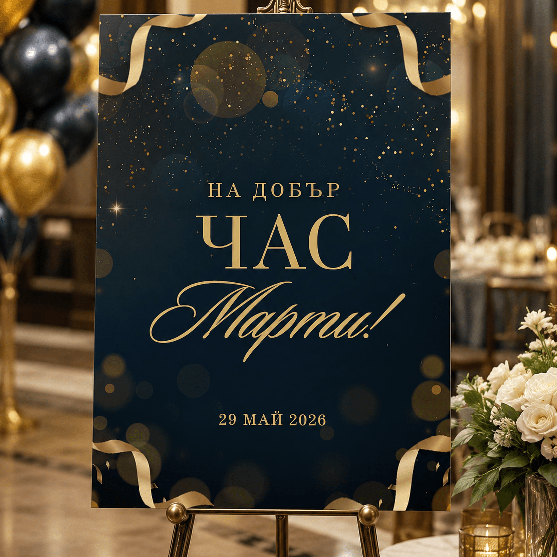 Табела за Абитуриентски Бал - луксозен дизайн - Party Design