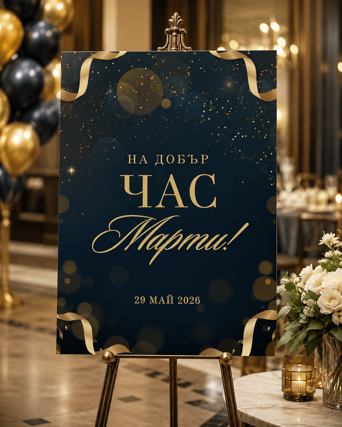 Табела за Абитуриентски Бал - луксозен дизайн - Party Design