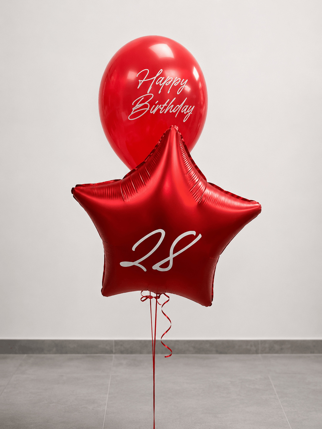 Червен комплект балони с хелий - Party Design
