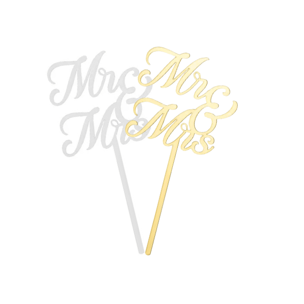 Акрилен Топер за Торта MR & MRS - Party Design