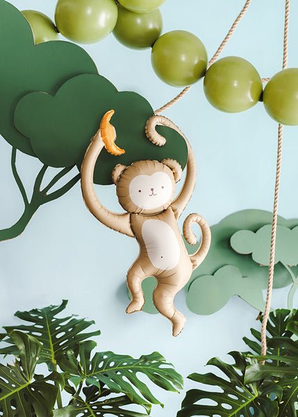 Стоящ фолиев балон маймуна, 51 × 88 см - PartyDesign