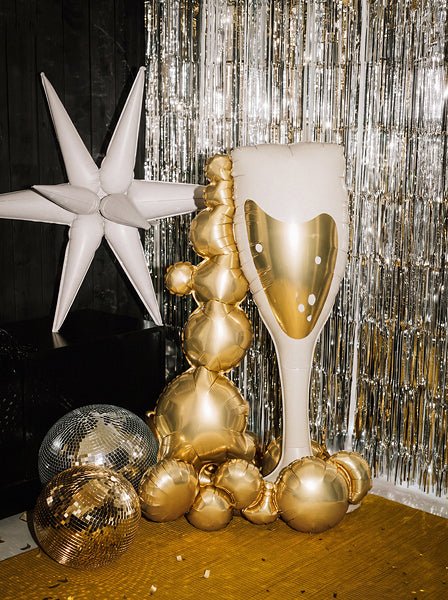 Стоящ фолиев балон чаша с мехурчета, 69 × 105,5 см - PartyDesign