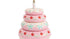 Стоящ фолиев балон торта, розов, 72 × 89 см - PartyDesign