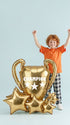 Стоящ фолиев балон купа Champion, златист, 83 × 87 см - PartyDesign