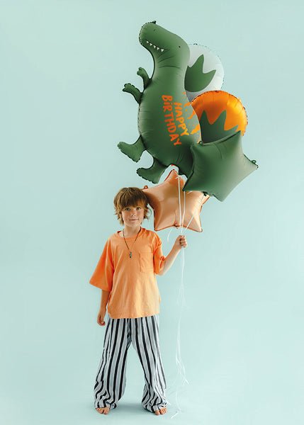 Комплект фолиеви балони динозавър Happy Birthday, 5 броя - PartyDesign