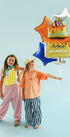 Комплект фолиеви балони цветна торта Happy Birthday, 5 броя - PartyDesign