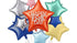 Комплект фолиеви балони Happy Birthday – звезди, 5 броя - PartyDesign