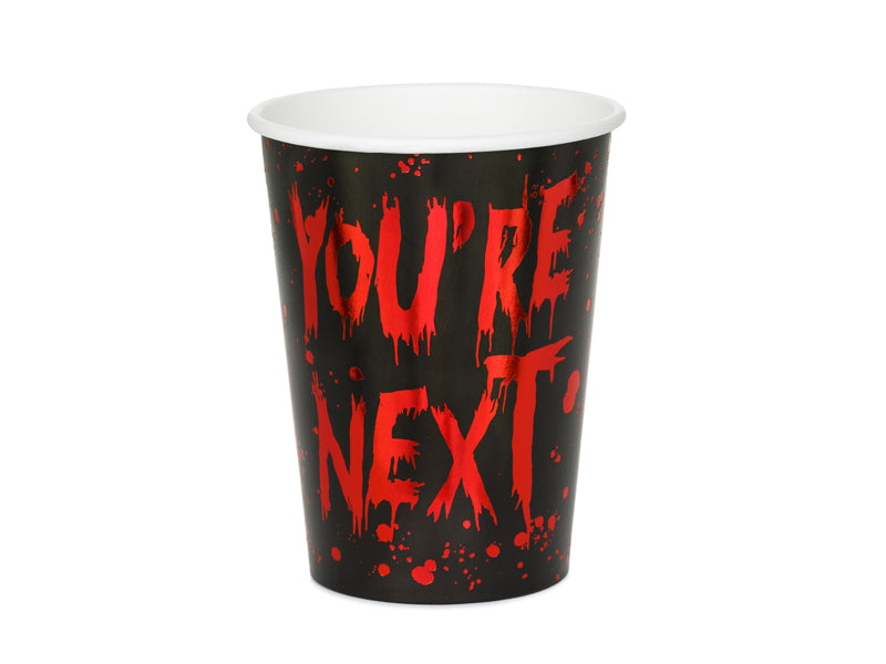 Хартиени чаши You're Next, 250 мл, 6 броя