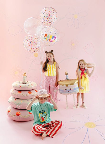 Прозрачен Bubble балон с цветни точки, 60 см - PartyDesign