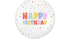 Прозрачен Bubble балон Happy Birthday на цветни точки, 60 см - PartyDesign
