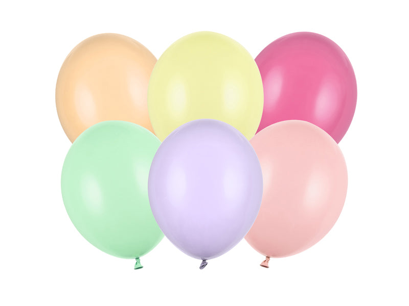 Светъл пастелен микс от латексови балони PartyDeco, 27 см