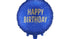 Кръгъл фолиен балон “Happy Birthday” с ефект златни конфети - Party Design