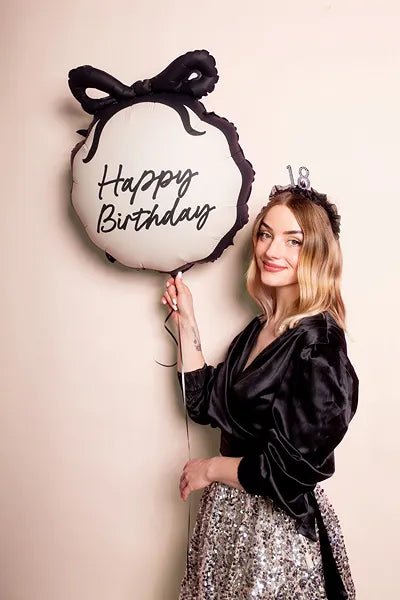 Фолиев Балон Happy Birthday с Панделка - Party Design