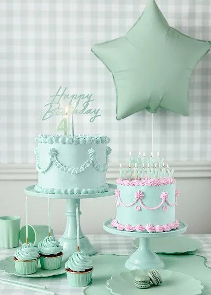 Фолиев Балон Звезда Зелен Матиран - Party Design