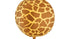 Кръгъл фолиен балон Giraffe Spots Ball 50 см с жирафова шарка, подходящ за safari и jungle парти.