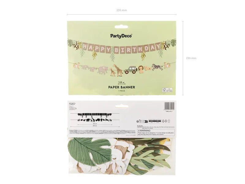 Банер Happy Birthday Safari - Party Design