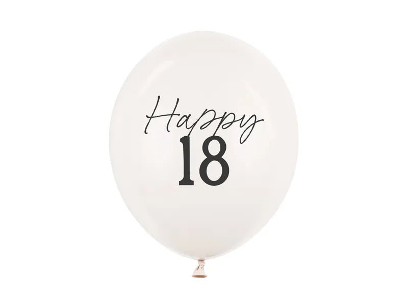 Балони Happy 18 – Пастелно Бяло - PartyDesign