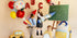 Деца с фолиев балон раница Back to School
