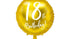 Фолиев балон 18th Birthday златен