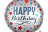 Фолиев балон Birthday сатен със звезди