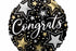 Фолиев балон Congrats със звезди 43 см