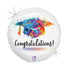 Фолиев балон Congratulations с цветна академична шапка