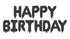 Фолиен балон Happy Birthday черен