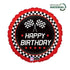 Фолиен балон Happy Birthday с кариран флаг