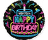 Фолиев балон Happy Birthday неон 48 см
