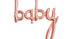Фолиев балон надпис Baby розово злато 73 x 75 см