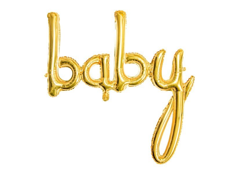 Фолиев балон надпис Baby злато 73 x 75 см