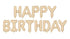Фолиев балон надпис Happy Birthday бежов