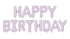 Фолиев балон надпис Happy Birthday лилав