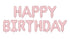 Фолиев балон надпис Happy Birthday розов