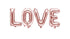 Фолиев балон надпис Love розово злато 140 x 35 см