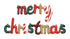 Фолиев балон надпис Merry Christmas