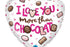 Фолиев балон сърце I Love You More Than Chocolate