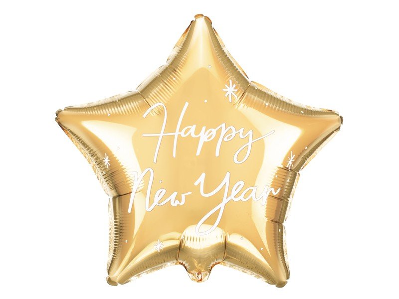 Фолиев балон звезда Happy New Year