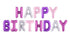 Фолиев надпис Happy Birthday разноцветен 340 x 35 см