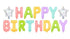 Фолиев надпис Happy Birthday разноцветен 395 x 35 см