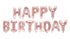 Фолиев надпис Happy Birthday розово злато 340 x 35 см