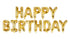 Фолиев надпис Happy Birthday злато 340 x 35 см