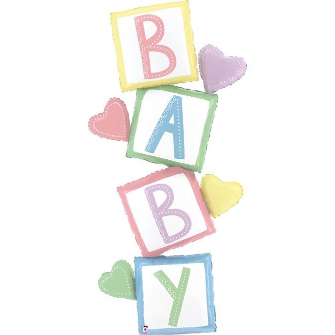 Голям фолиев балон надпис Baby 83 x 160 см