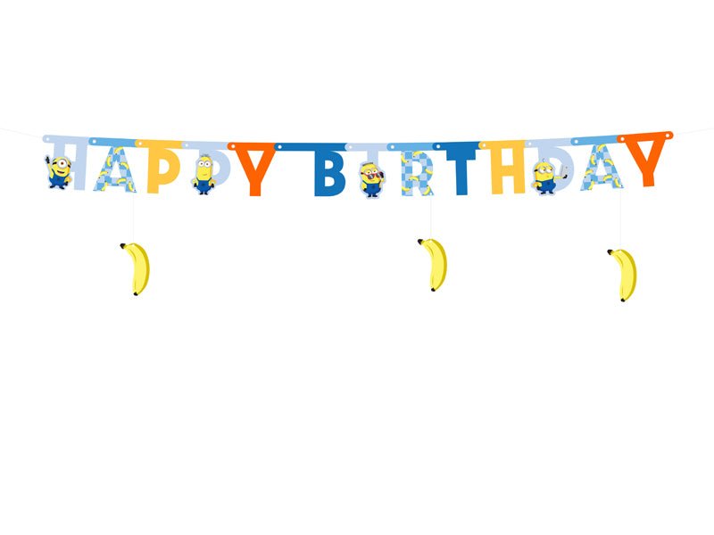 Банер Happy Birthday Minions, 50 x 153 см