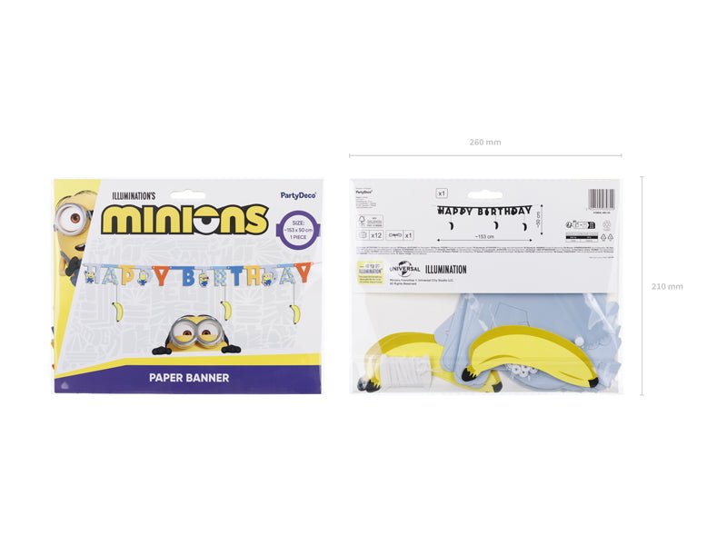 Опаковка на банер Happy Birthday Minions