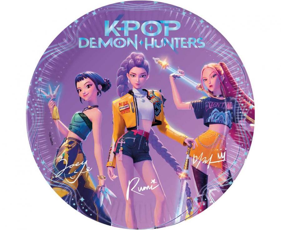 Хартиени чинии K-POP Demon Hunters, 23 см